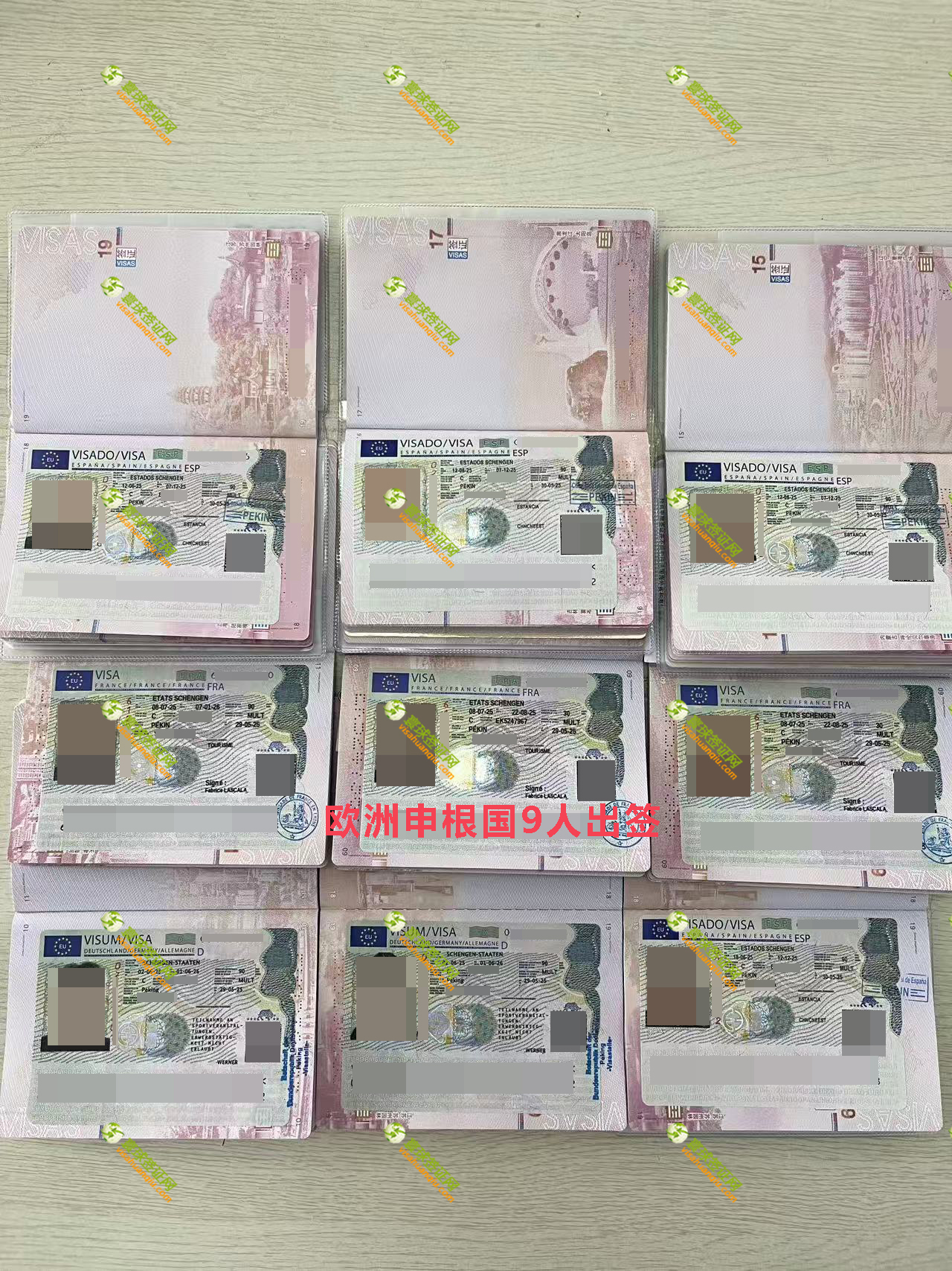 申根簽證頁(yè)